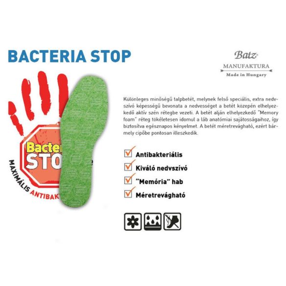 Batz talp betét unisex Talpbetét-907 Bacteria Stop